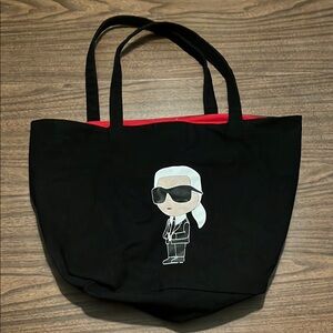 Karl Lagerfeld Ikonik 2.0 Black Tote Bag